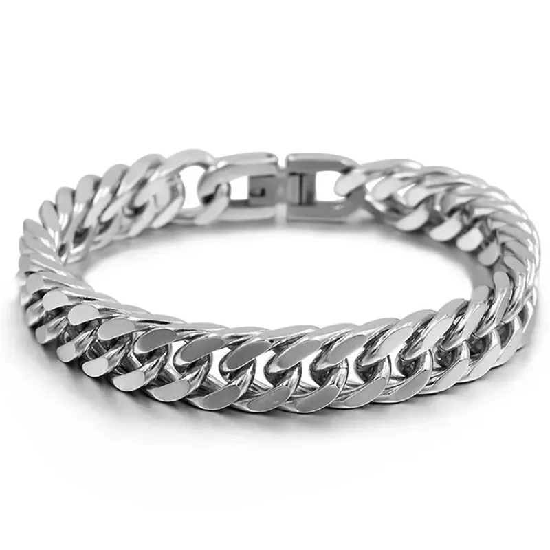 ZG New Design Titanium Steel Four Sided Woven Bracelet for Men Simple and Versatile Cuban Women Bracelet Jewelry