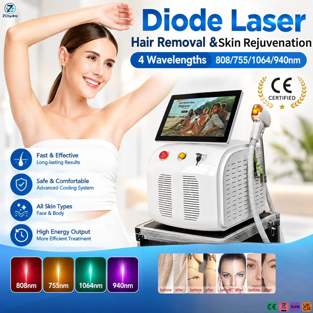CE Certified Hair Removal with Sapphire Ice-Cooling Painless  Safe for Dark Skin & All Skin Types Home Beauty Equipment