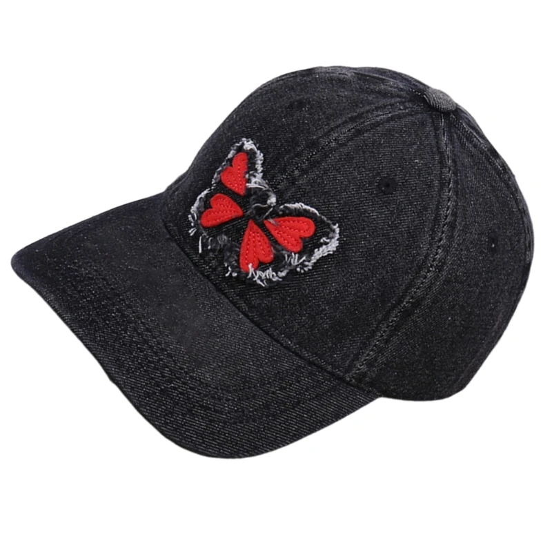 Adult Butterfly Decals Baseball Hat Eye Catching Travel Gathering Visor Hat Teens Sports Hat for Cycling Hiking Sun Hat