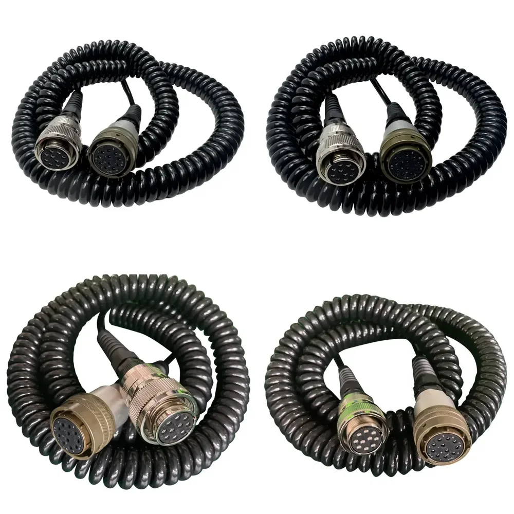 2026 Hot Item Durable 10-11 Pins Coiled Cord 1M Data Line for Asphalt Paver Spare Parts