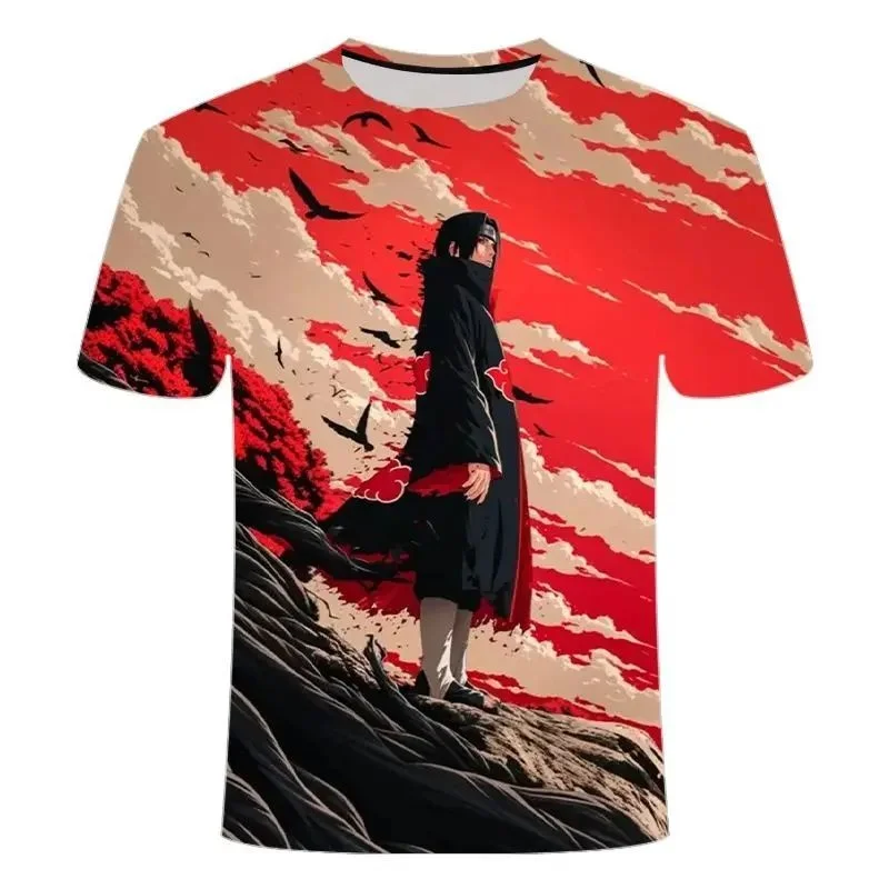 Summer Best-selling Naruto Series 3D Printed Round Neck Student Short Sleeved T-shirt, Suitable for Both Men and Women