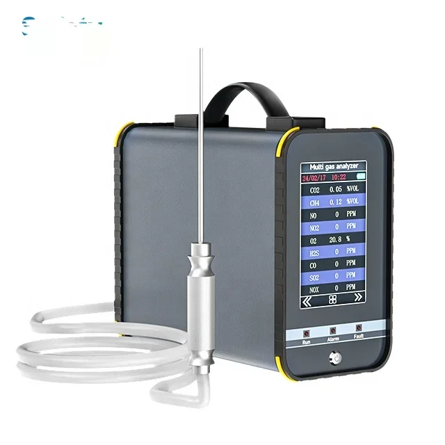 portable type gas analyzer 16-in-1 gas analyzer with handle and probe hose gas analyzer