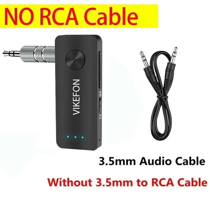 2-in-1 Bluetooth 5.4 Audio Ontvanger Zender Hifi Stereo Draadloze Adapter 3.5MM AUX Met Microfoon Voor Auto Vliegtuig TV PC Speaker