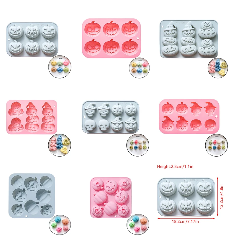 

Хэллоуин тыква тема силиконовая форма призрак тыква форма для выпечки DIY шоколадные конфеты печенье мыло форма для торта Хэллоуин украшения