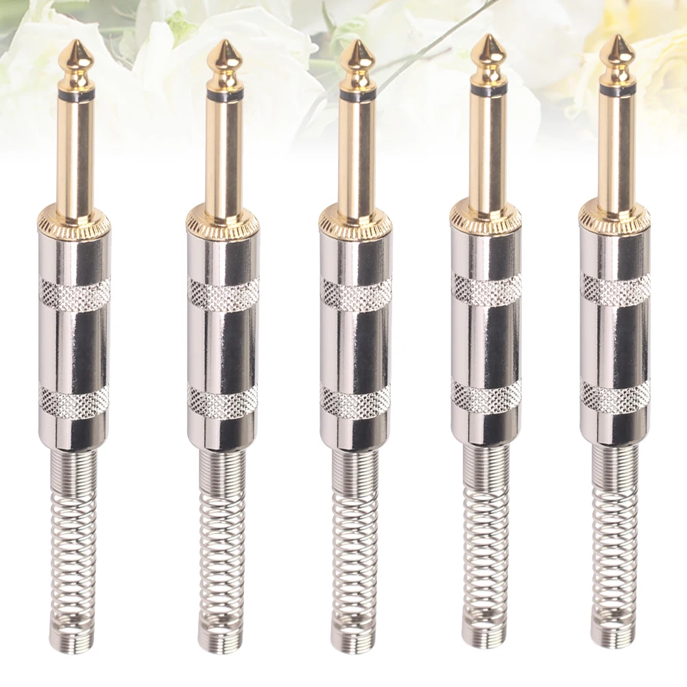 

5PCS 6.35mm Interface Cable Adapter Jack Effect Pedal Connector Instrument Connector Pedal Board Accessories for Electric Guitar