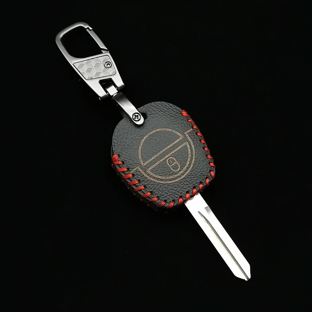 

Carrying Genuine Leather Car Key Case Fob Cover For Nissan Micra Almera Primera X-Trail Keychain Key Ring Wallet