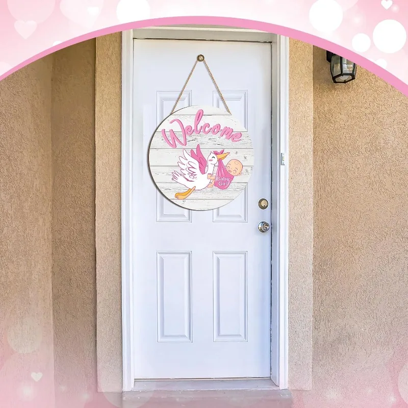 لافتة باب للأطفال الأولاد - إكليل ترحيب للجنسين، ديكور مزرعة خشبي ريفي لاستحمام الطفل، ديكورات حفلات الشرفة