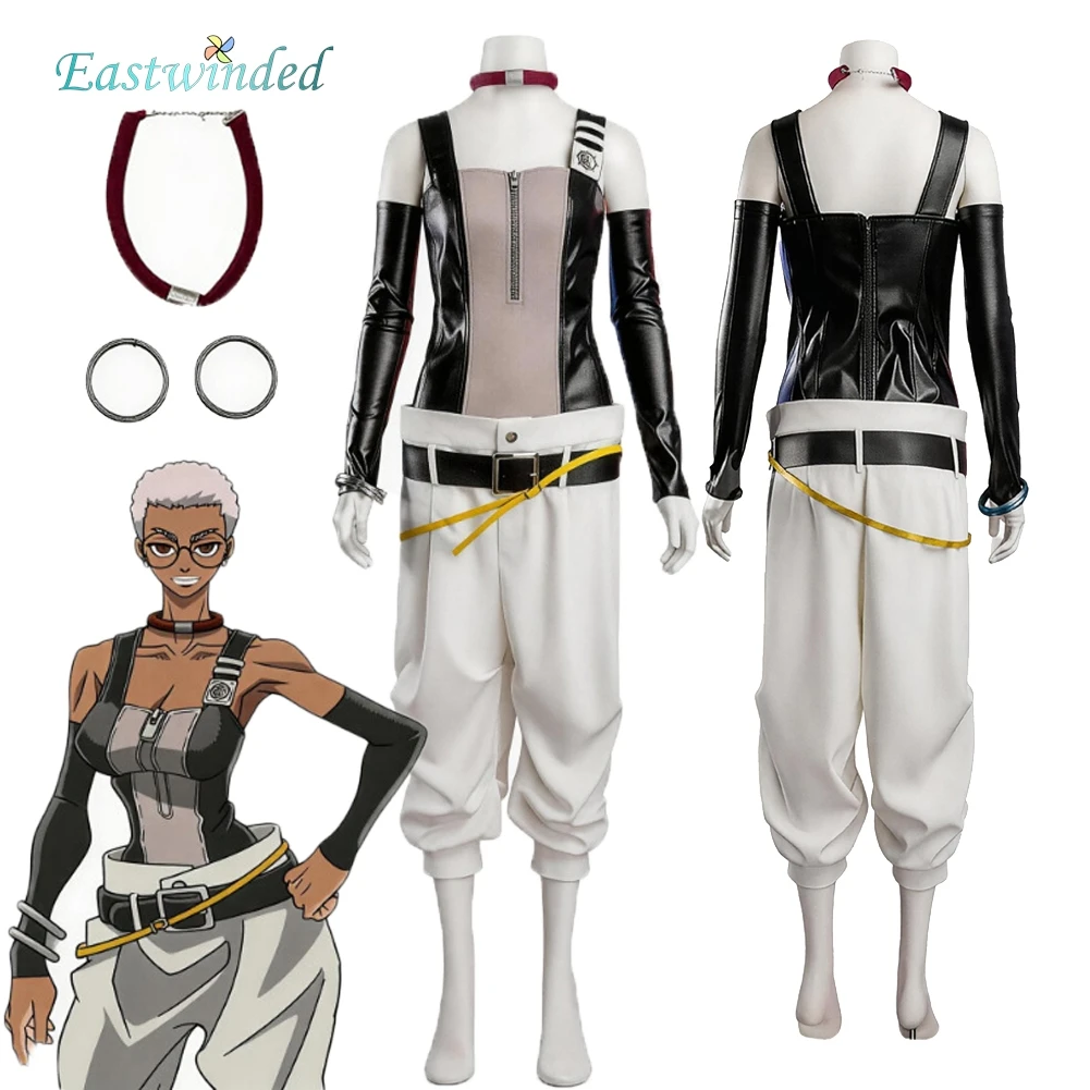 

Anime Gachi A Kuta Semiu Grier Cosplay Costume Vest White Pants Clothes Outfits Accessories Disguise Halloween Carnival Women