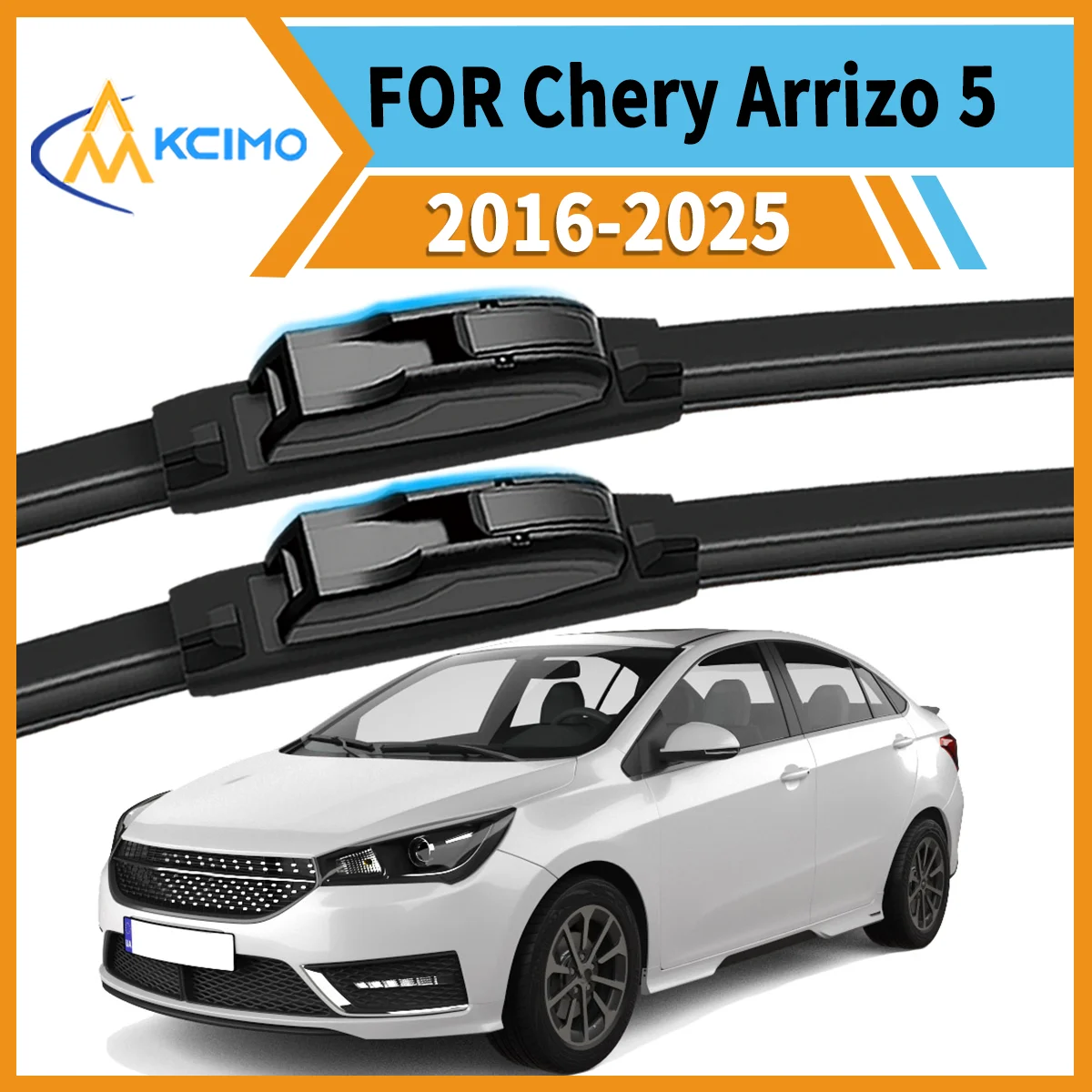 

Reliable & Durable 2-Pack Windshield Wipers for Chery Arrizo 5 2016-2025 All-Weather Use Clear Vision Enhanced Safety