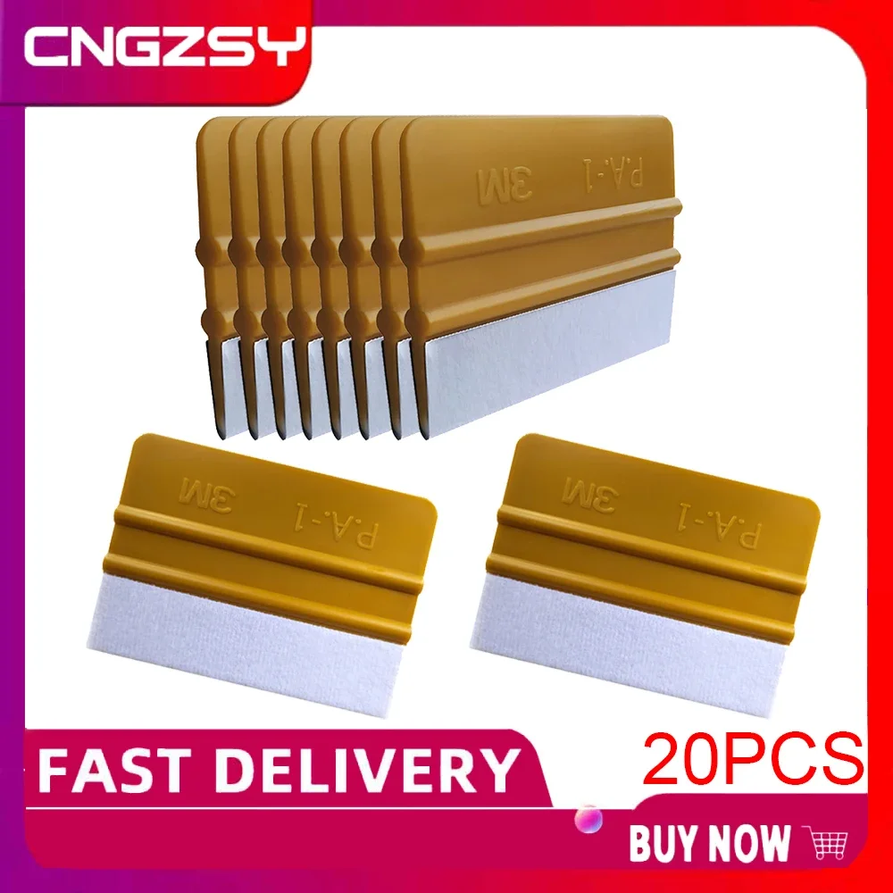 20PCS Vinyl Wrap Film Card Squeegee Car Foil Wrapping Felt Scraper Auto Car Styling Sticker Accessories Window Tint Tools A62