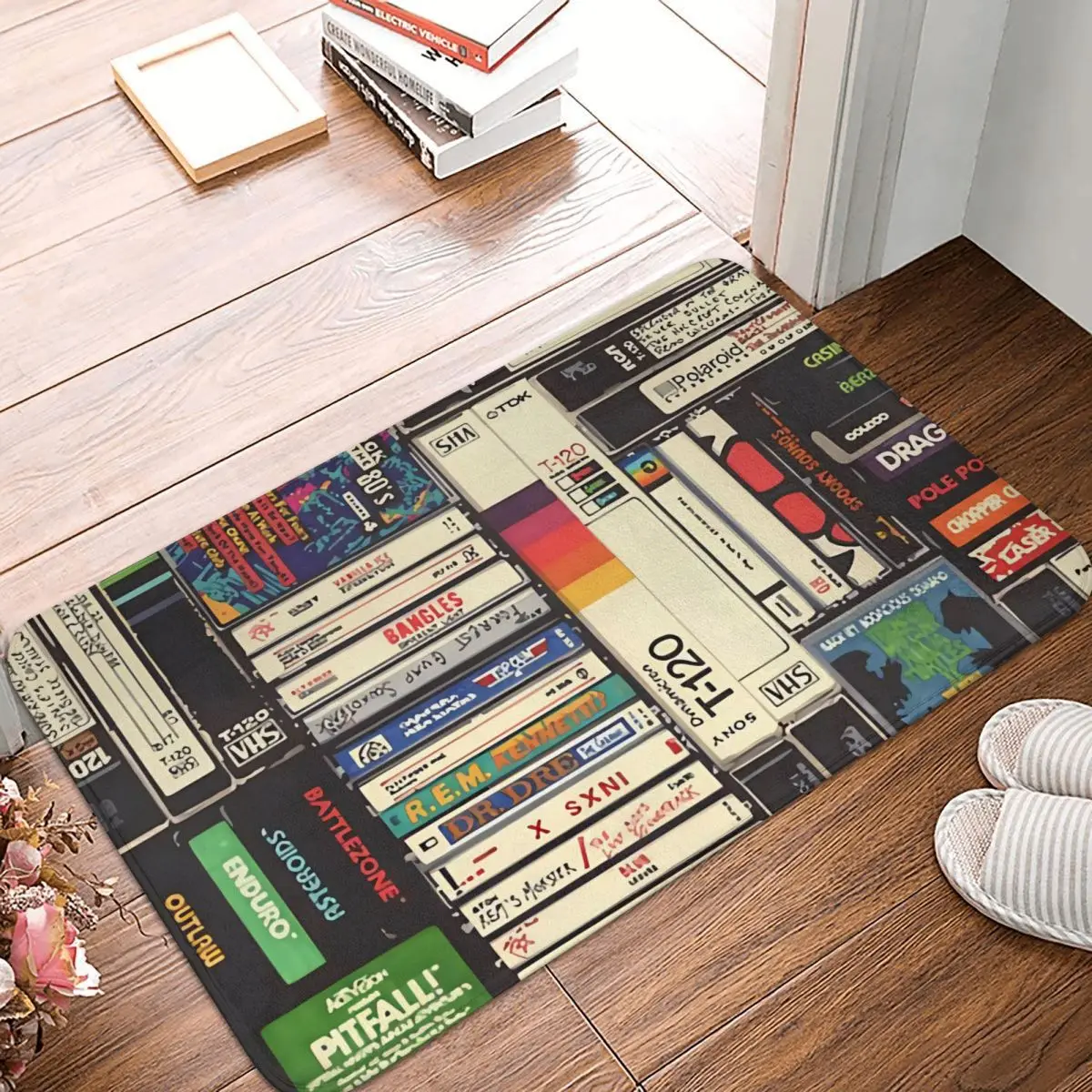 CASSETTES VHS ATTARI POSTER Meme Y2K Non-Slip Carpet Doormat Bedroom Kitchen Mat Welcome Decor Rug