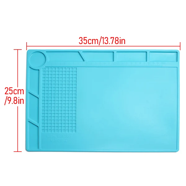 

250x350mm Repair Pad Insulation Heat-Resistant Silicone Soldering Mat Work Pad Desk Platform Repair For BGA Soldering Station