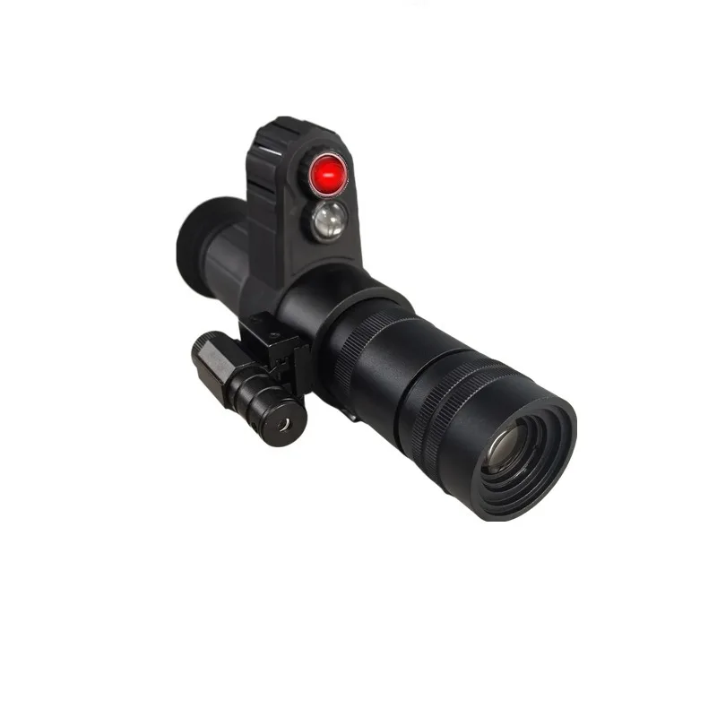 Infrared HD Head Mounted Night Vision Binocular with Crosshair Reticle Full Darkness Search Scope All Black Observation