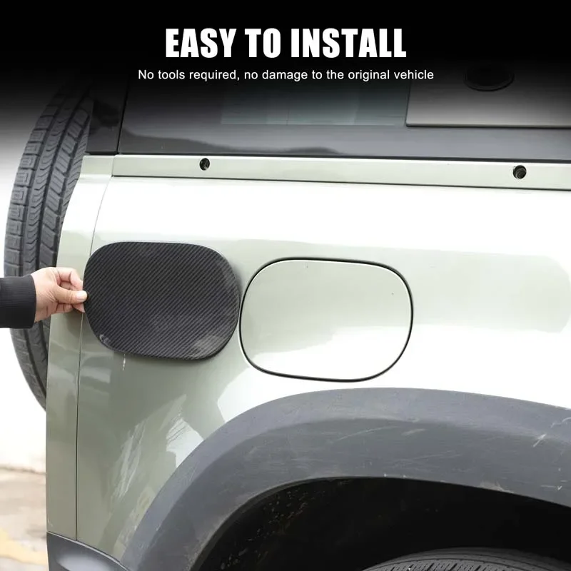 

Real Carbon Fiber For Land Rover Defender 90 110 130 2020-2025+ Car styling Fuel Tank Cover Decorative Sticker Car Accessories