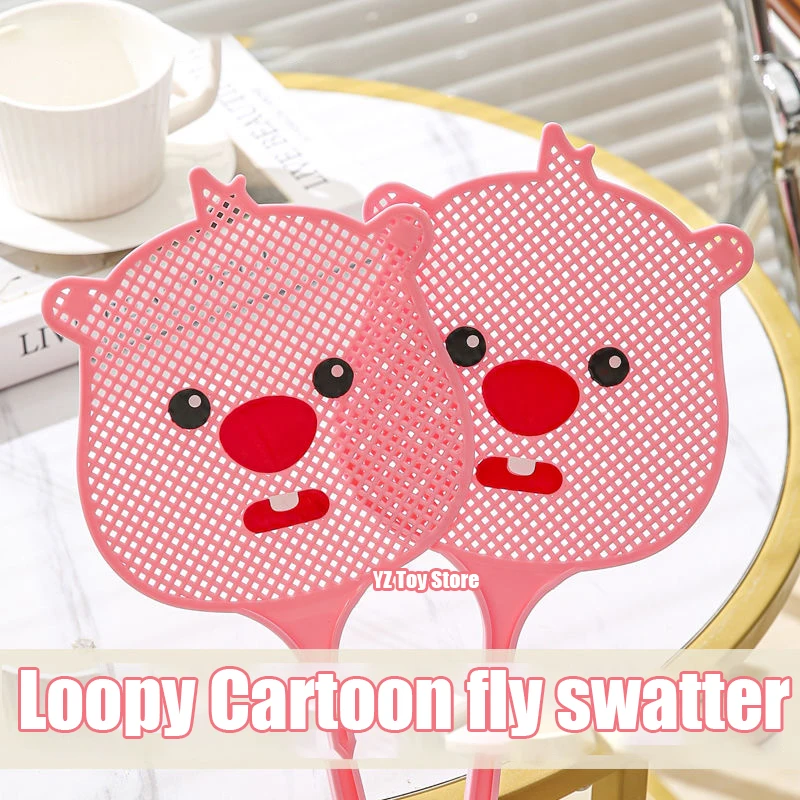 Loopy Cartoon Fly Swatter Kawaii Cute Anime Toys Home Item Cartoon Fly Swatter Creative Girls Elastic Thickened Fly Swatter