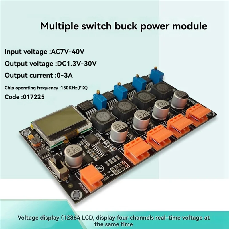 AA60-LM2596 Multi-Channel Switch Power Supply Power Module DC-DC Antihypertensive Digital Power Module DC1.5V-30V
