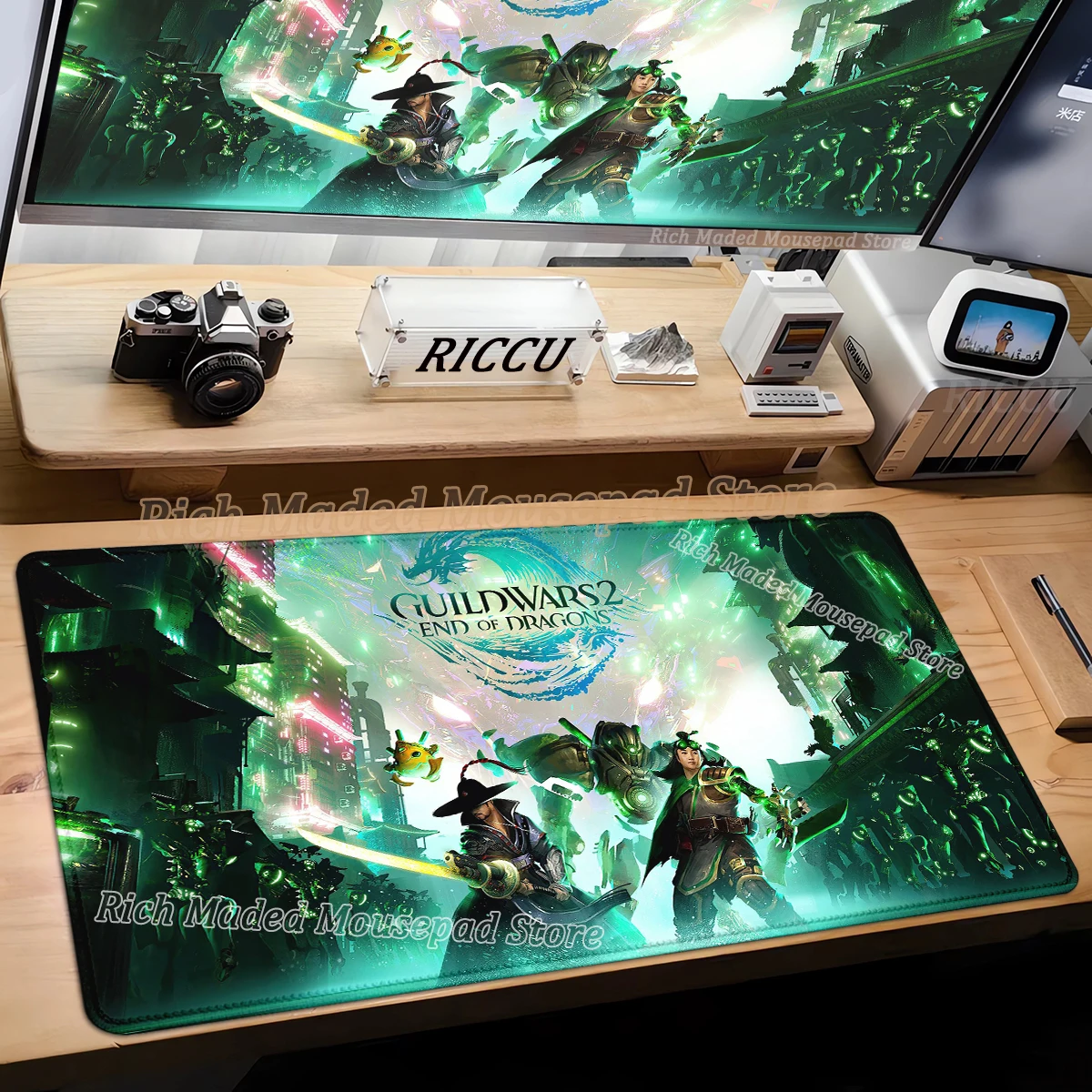 Game Desk Mat Guild Wars 2 Mouse Pad Notbook Computer Gaming Mousepad Gamer Keyboard Extended Mouse Mat PC Accessories Large Rug