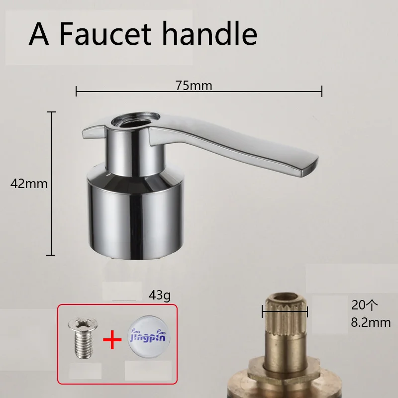 Faucet Handle Switch Handle Accessories Triangle Valve Small Spout Dish Basin Single Cold Quick Open Valve Core Handwheel