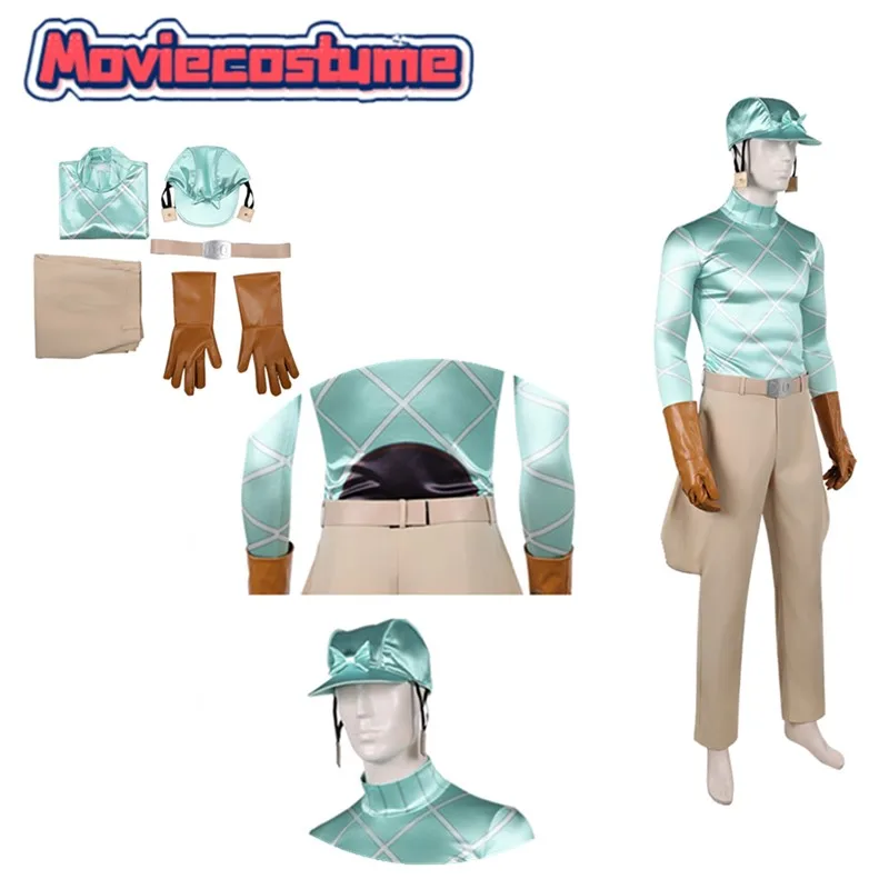 

Diego Brando Cosplay Costume Anime Disguise Adult Men Top Pants Hat Gloves Outfits Halloween Fantasia Carnival Party Suit