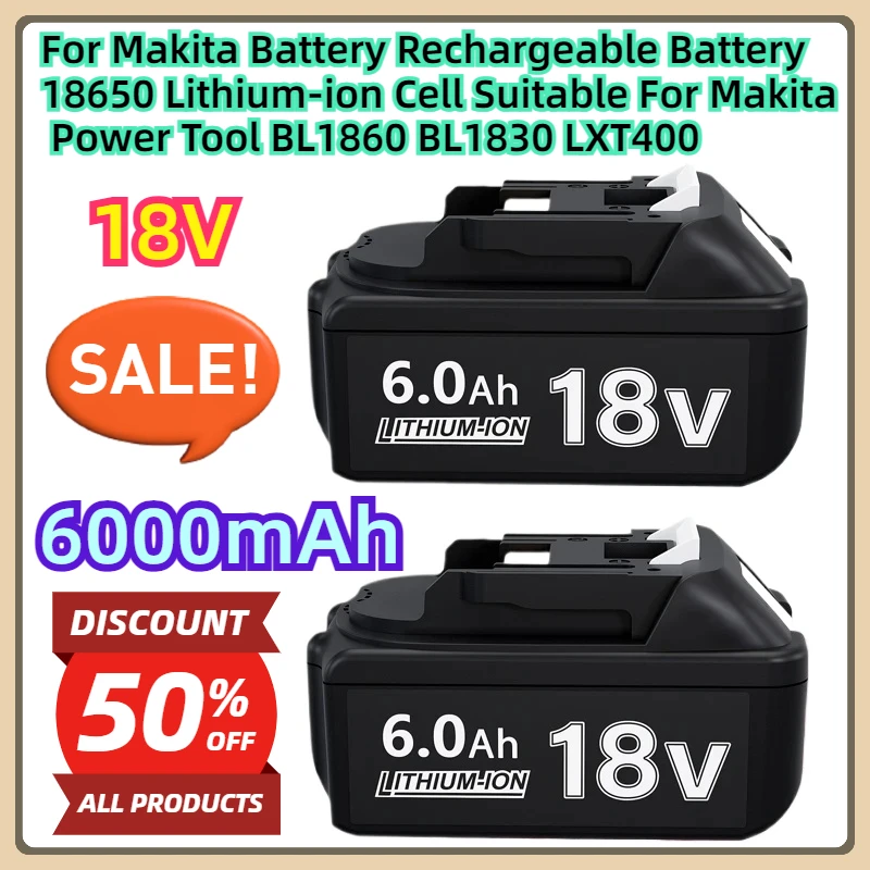 

For Makita 18V Battery Rechargeable Battery 18650 Lithium-ion Cell Suitable For Makita Power Tool BL1860 BL1830 LXT400