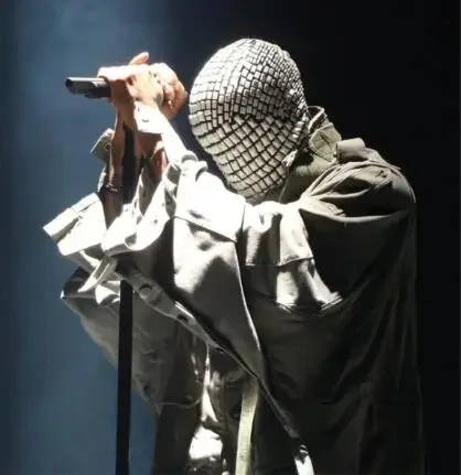 Masque de chanteur Hip Hop avec biscuits blancs, couvre-chef de scène, danse de boîte de nuit, prohiperformance