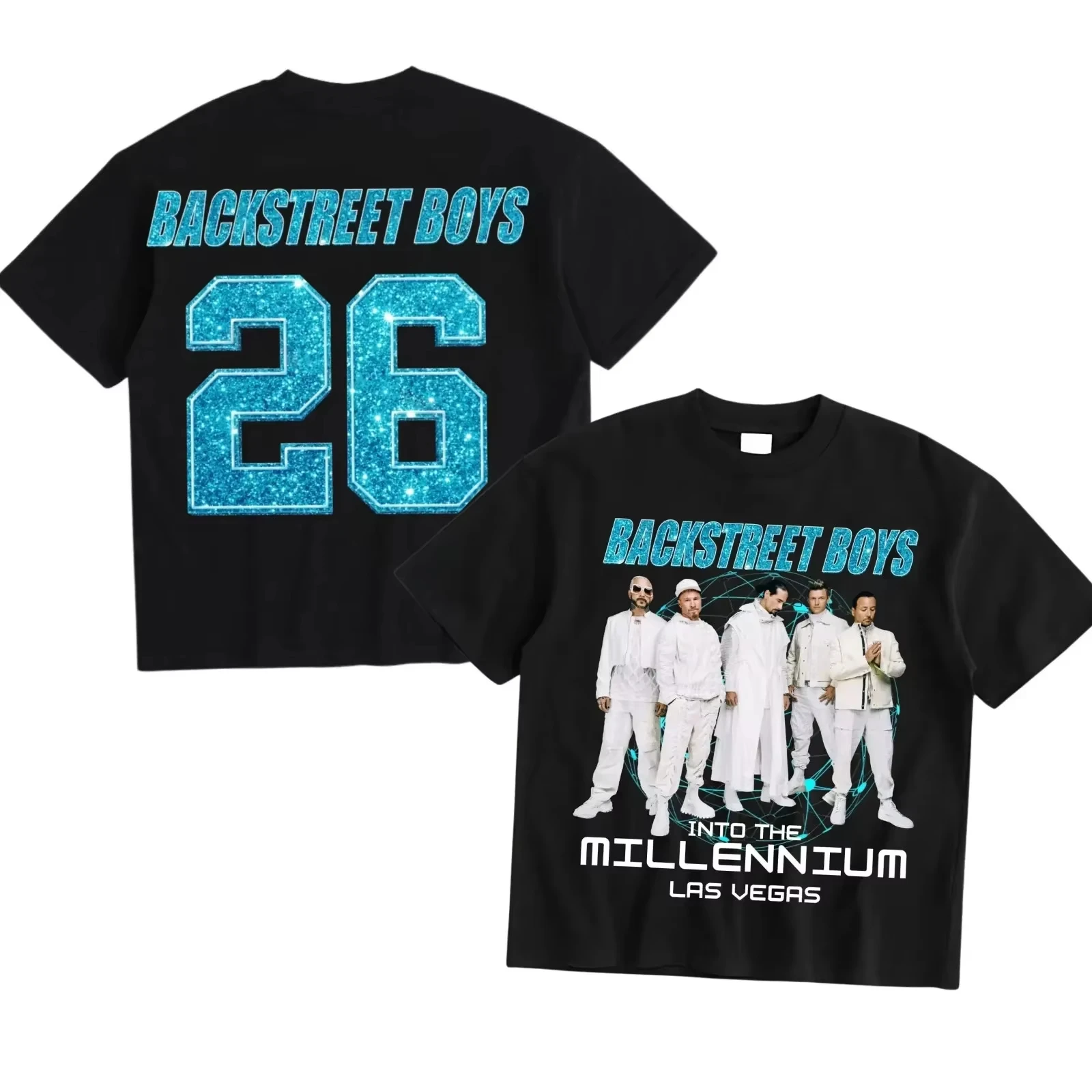 Pop Y2K Kleidung Backstreet Boys Tour Druck T-Shirt Vintage Oversized Kurzarm Lässig Locker Bedruckt Streetwear Unisex – Detail 2