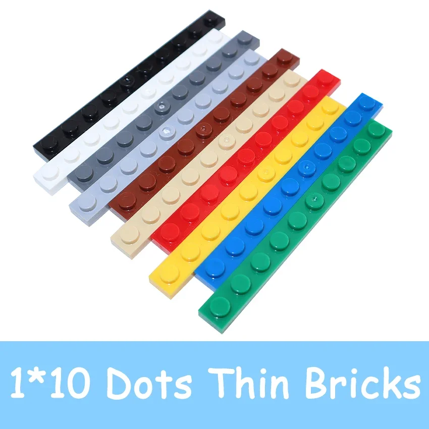 MOC Assemble Particles 30PCS Size 1x10 Dot Plate DIY Building Blocks 1*10 Figures Bricks Educational Creative Toy for Kid 4477