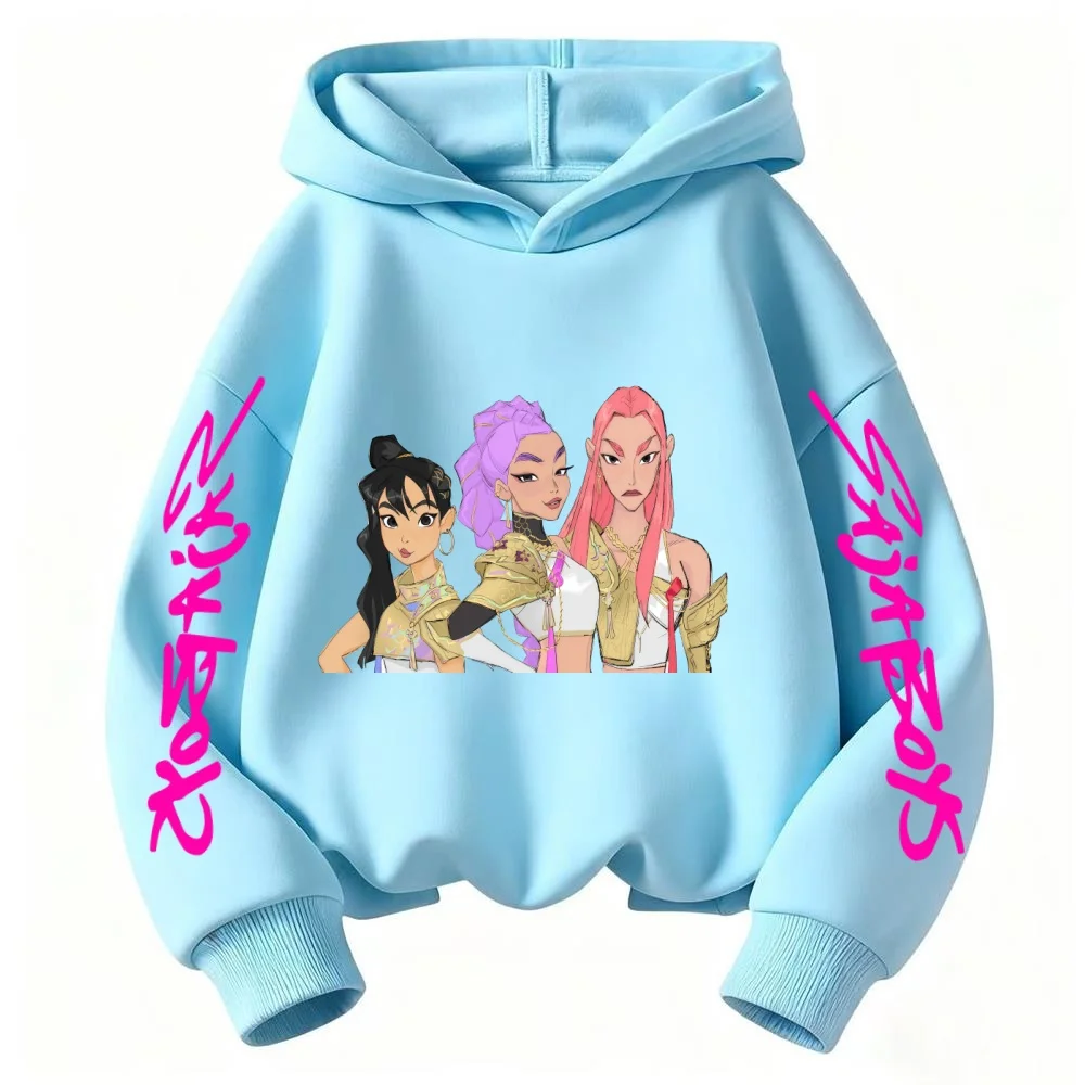 

2026KPop Devil Hunter Rumi Cool Print Girls' and Boys' Hoodies Fashion Children's Hoodies Casual Long Sleeve Warm Hoodies