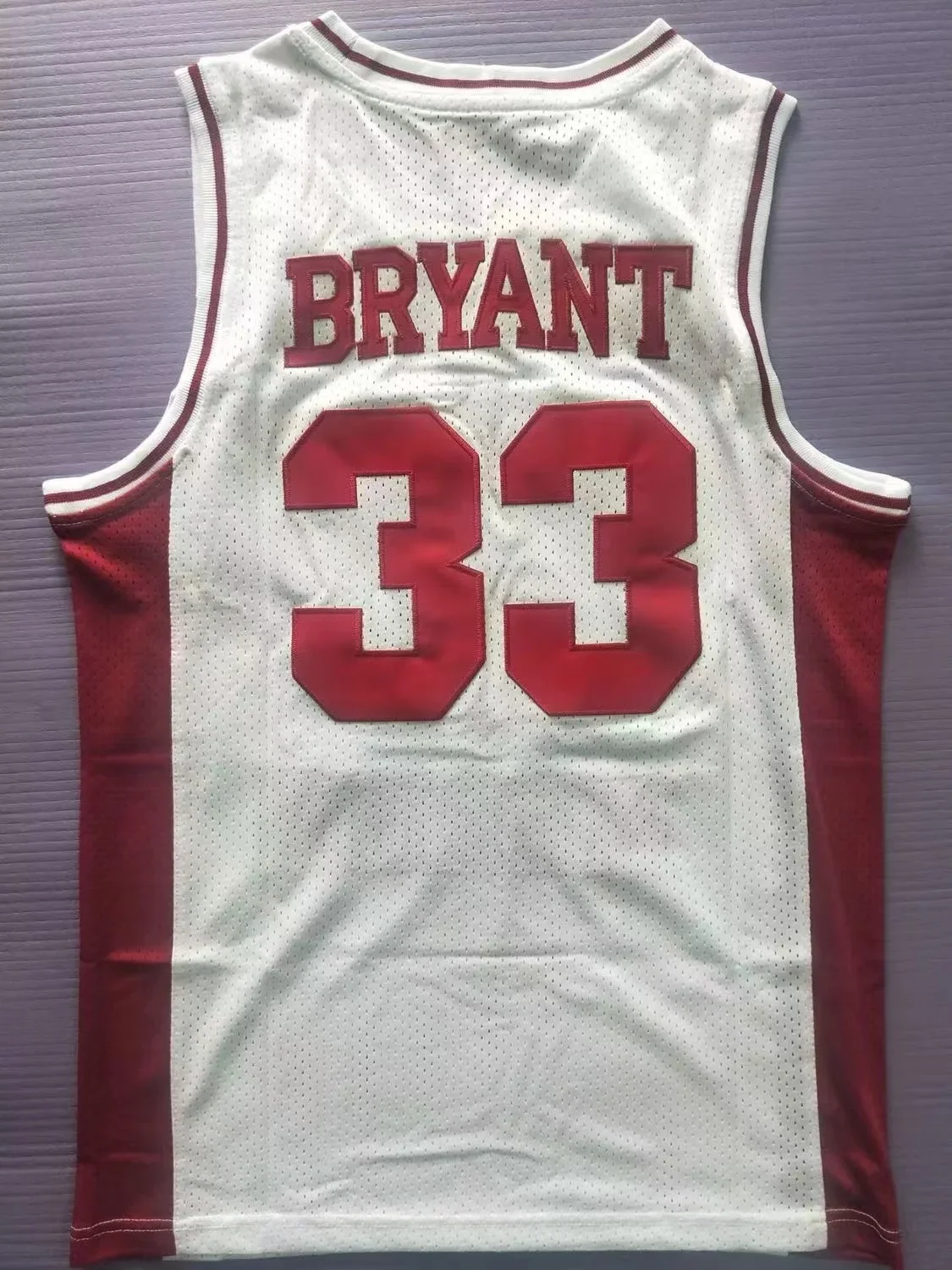 #33 Kobe Bryant Lower Merion Headgear Men's Maroon High School Retro basketball Jersey Embroidered Red White Black