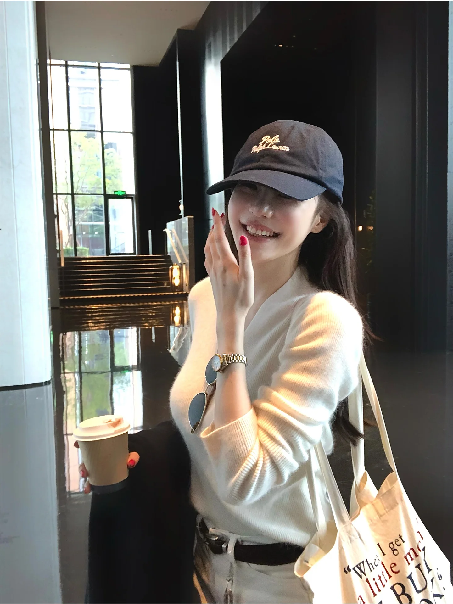 

Женский модный осенний топ с V-образным вырезом, теплый шерстяной джемпер из флиса с енотом, приталенный, с длинным рукавом, повседневный стиль