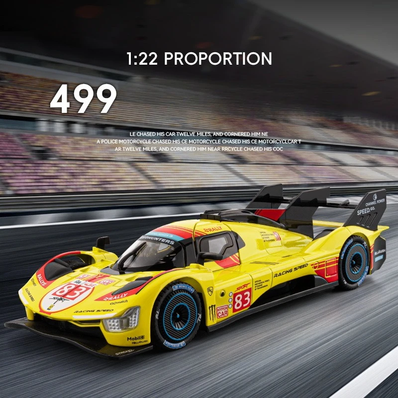 

1:32 Simulation alloy 499 racing car sound and light pull back two doors children's toy car wholesale
