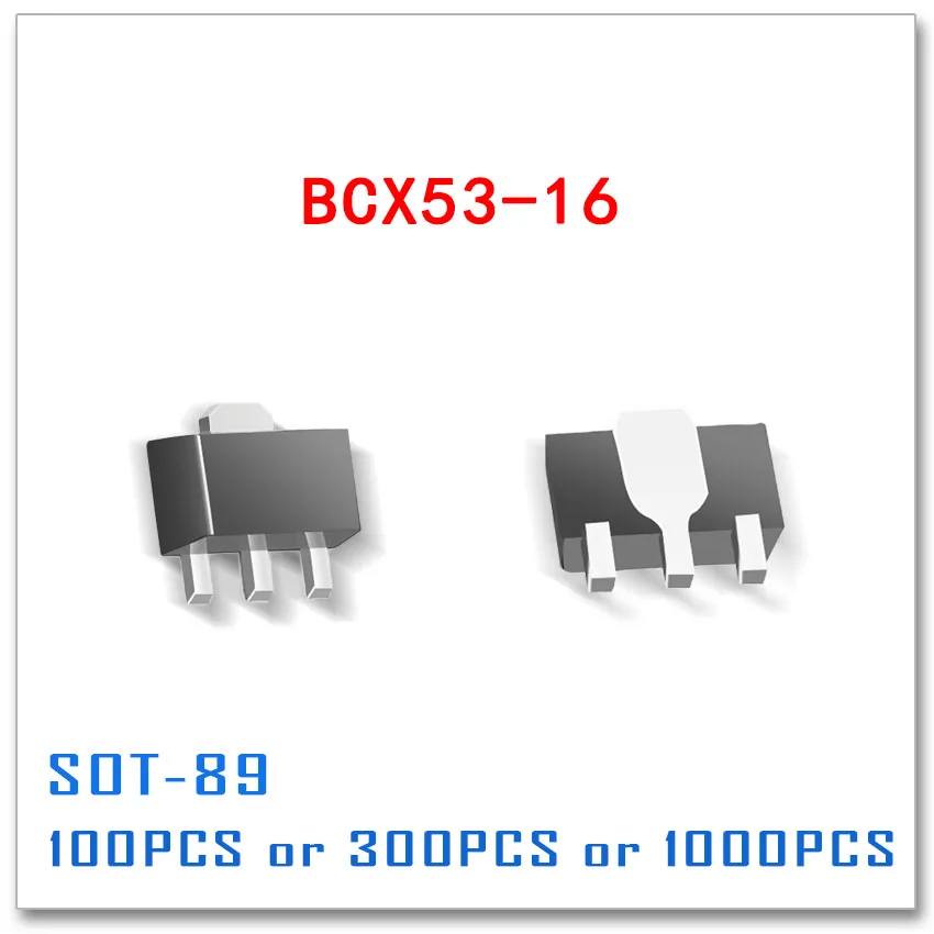 

BCX53-16 standard PNP 80V 1A BCX53 100PCS 300PCS 1000PCS SOT89 SOT-89 High Quality