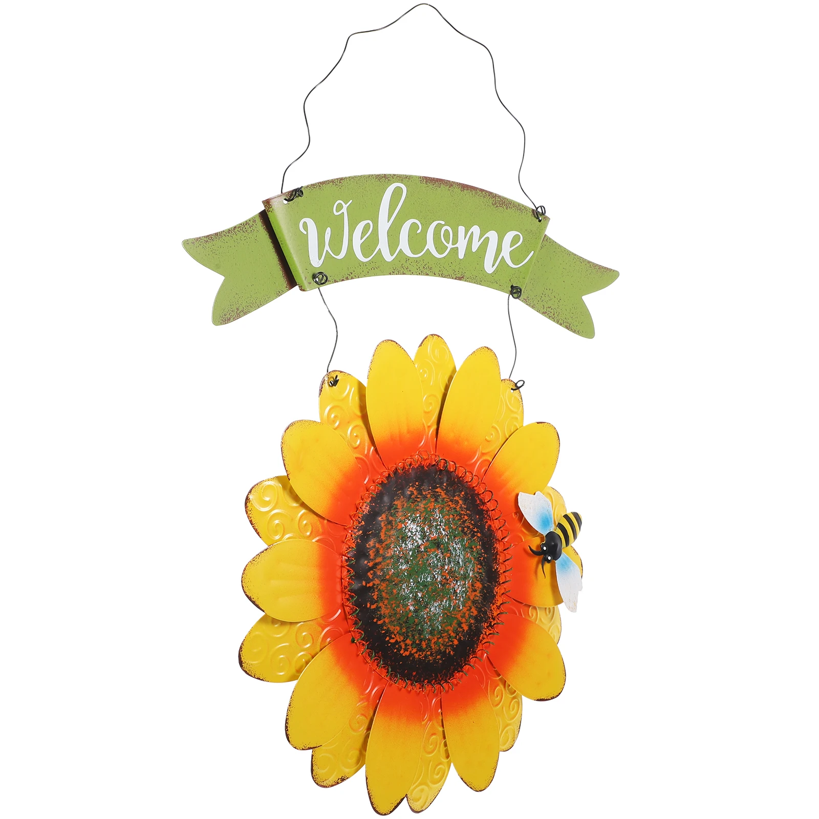 

Metal Welcome Sunflower Summer Decorations For Outside Decor for Front Door Porch Outdoor Garden Balcony Home Decoration