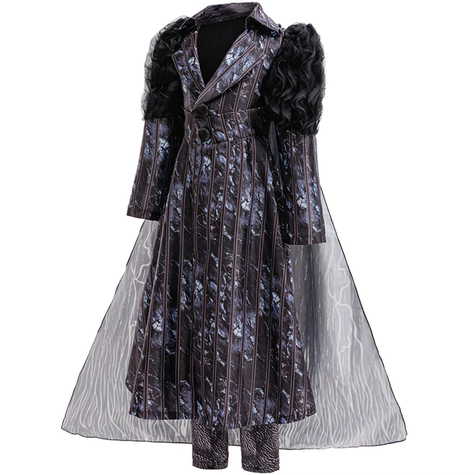 Elphaba Cosplay Magical Witch Coat Pants Set Children Halloween Carnival Masquerade Party Outfits Girl Stage Performance Costume