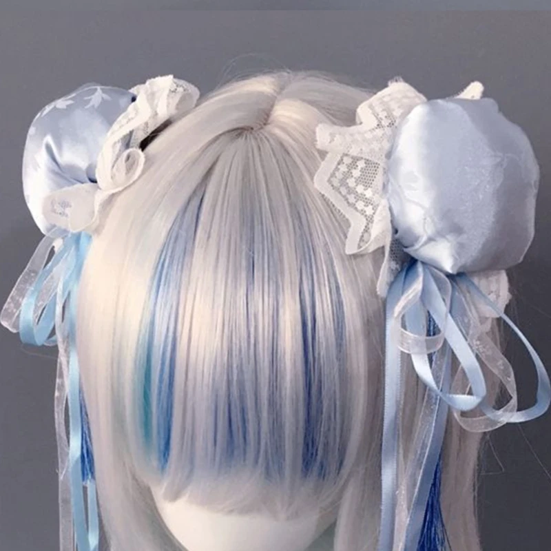 1 paire d'épingles à cheveux rondes en forme de chignon, pince à cheveux de Style japonais JK pour les Fans d'anime Cosplay, épingles à cheveux à frange pour adolescents