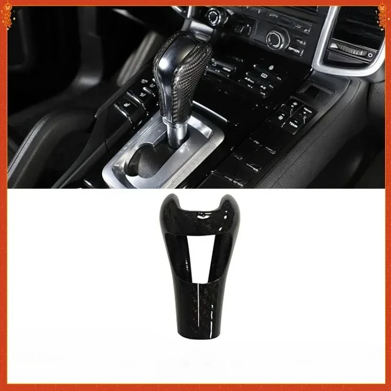 

For Porsche Cayenne Real Dry Carbon Fiber 2011-2017 Interior Decoration Glossy Gear Shift Knob Gear Modification Accessories