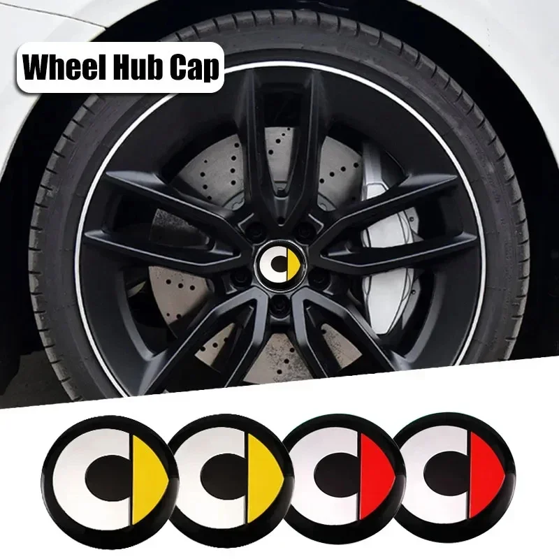 4Pcs 56mm Car Emblem Wheel Hub Cap Metal Stickers Accessories For Mercedes-Benz Smart Fortwo 451 450 453 EQ Forfour Coupe Cabrio