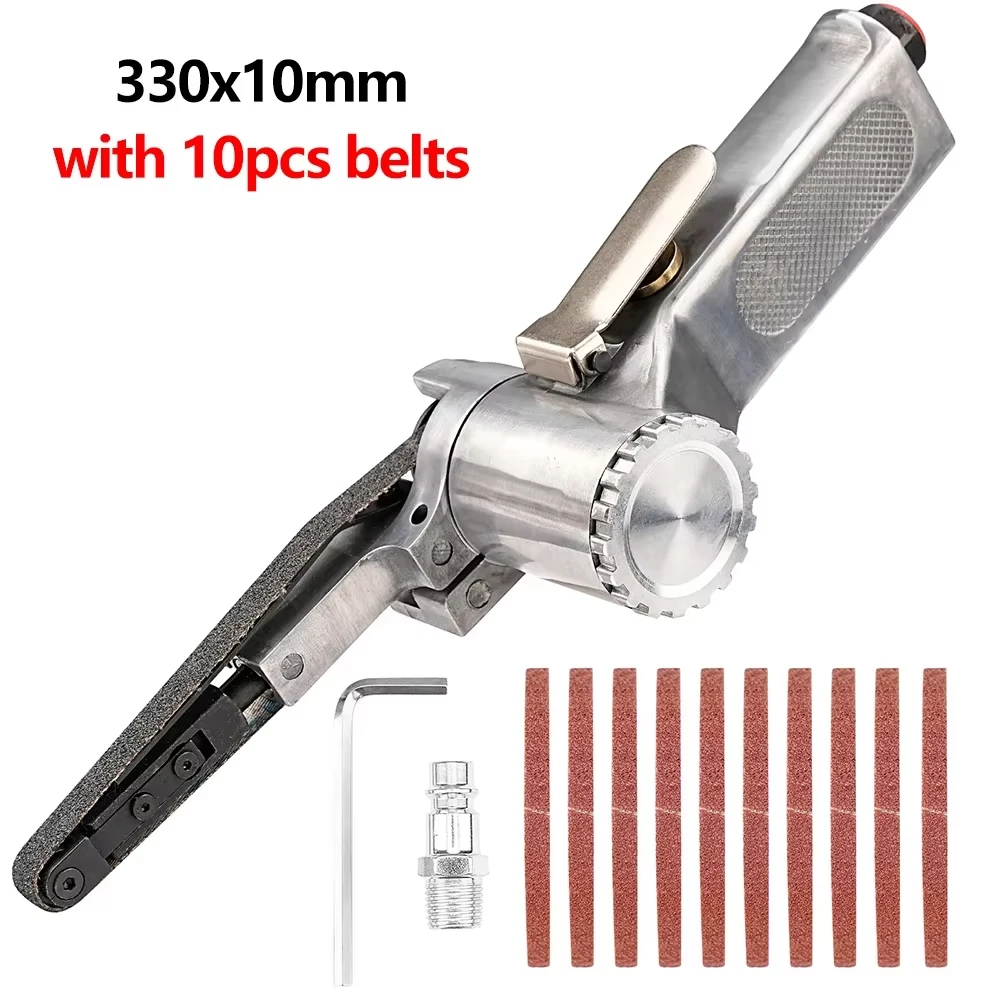 

10*330mm 20*520mm Pneumatic Tool Air Belt Sander Sanding Machine Grinding Belt Grinder Air Compressor Sanding Air tool 15000rpm