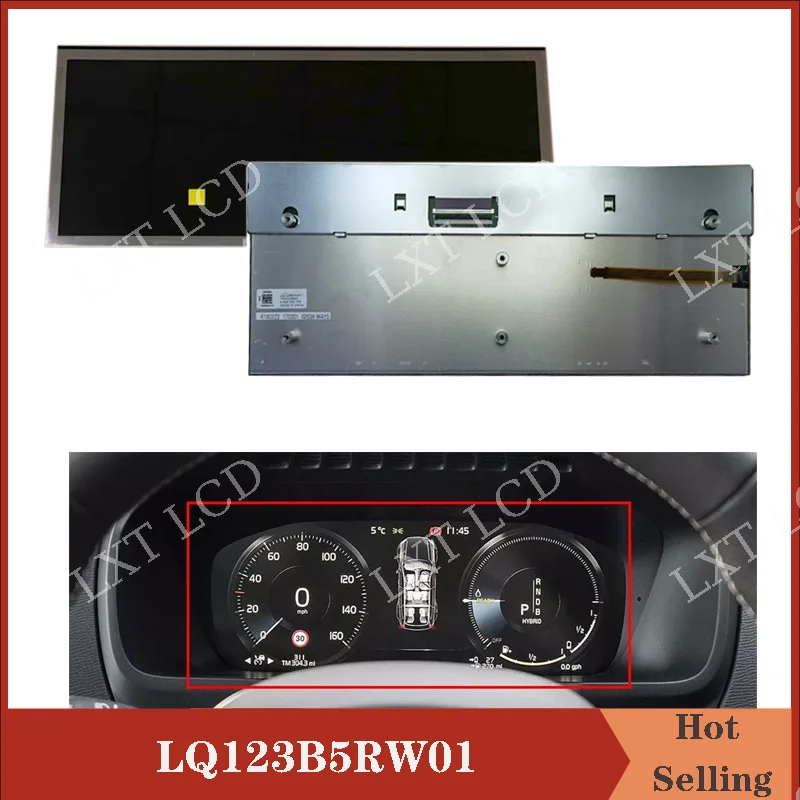 LQ123B5RW01 LQ123B5RW01U Original 12.3 Inch LCD Display Screen For Volvo XC60 XC90 S60 S90 V60 2016-2019 Instrument Dashboard