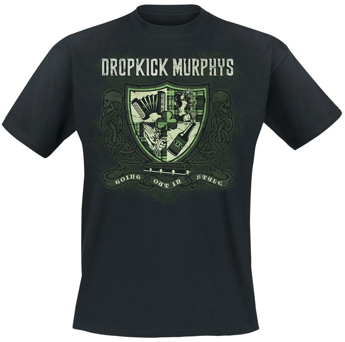 Top Dropkick Murphys Graphic Cotton Band T-shirt Unisex Summer Short Sleeve Fashion Brand Tee Luxury Casual Vintage Tees