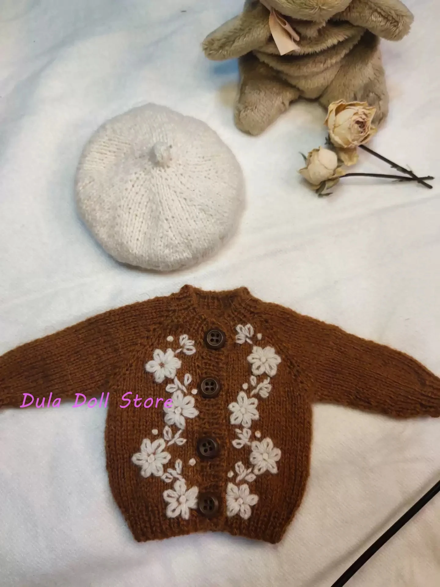 Dula Doll Clothes Dress Small chrysanthemum sweater Blythe Qbaby ob24 ob22 1/6 6 points body