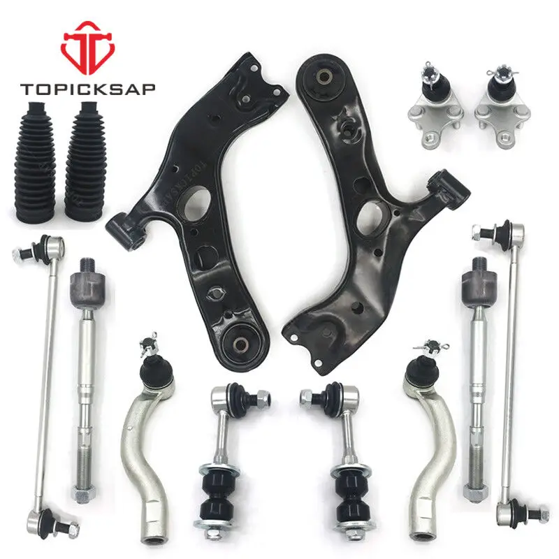 TOPICKSAP 14pcs Front Lower Control Arm Sway Bar Link Ball Joint Kit for Toyota RAV4 2006 2007 2008 2009 - 2017 2018 480690R010