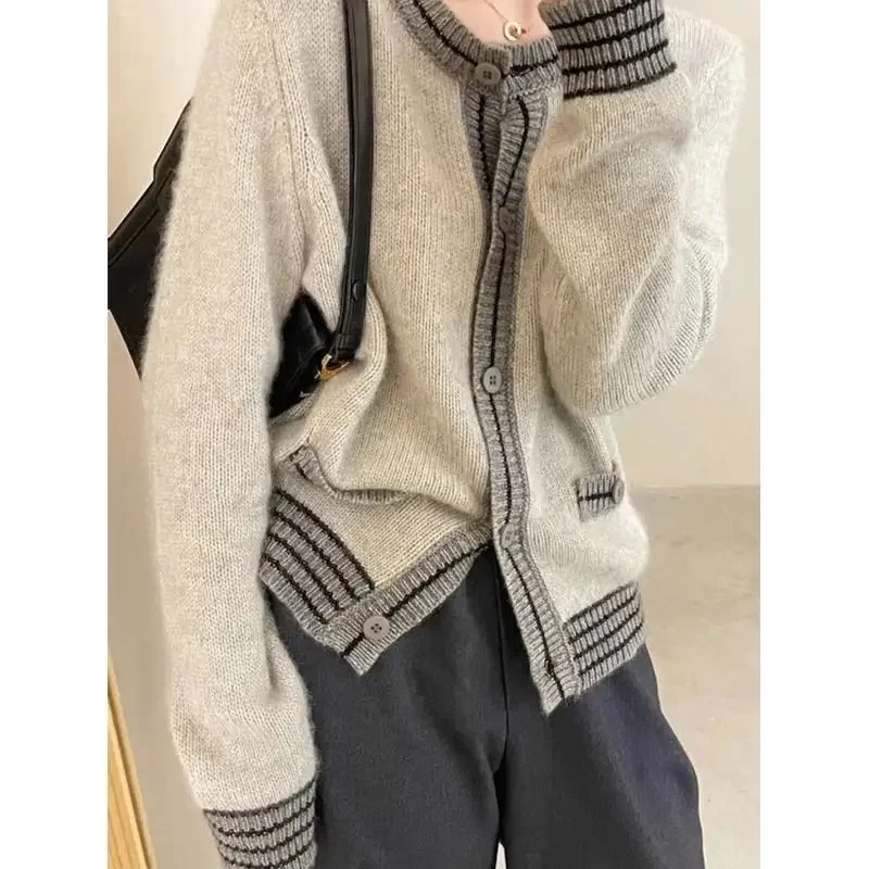 

Новый вязаный кардиган в стиле ретро, свободная куртка для женщин