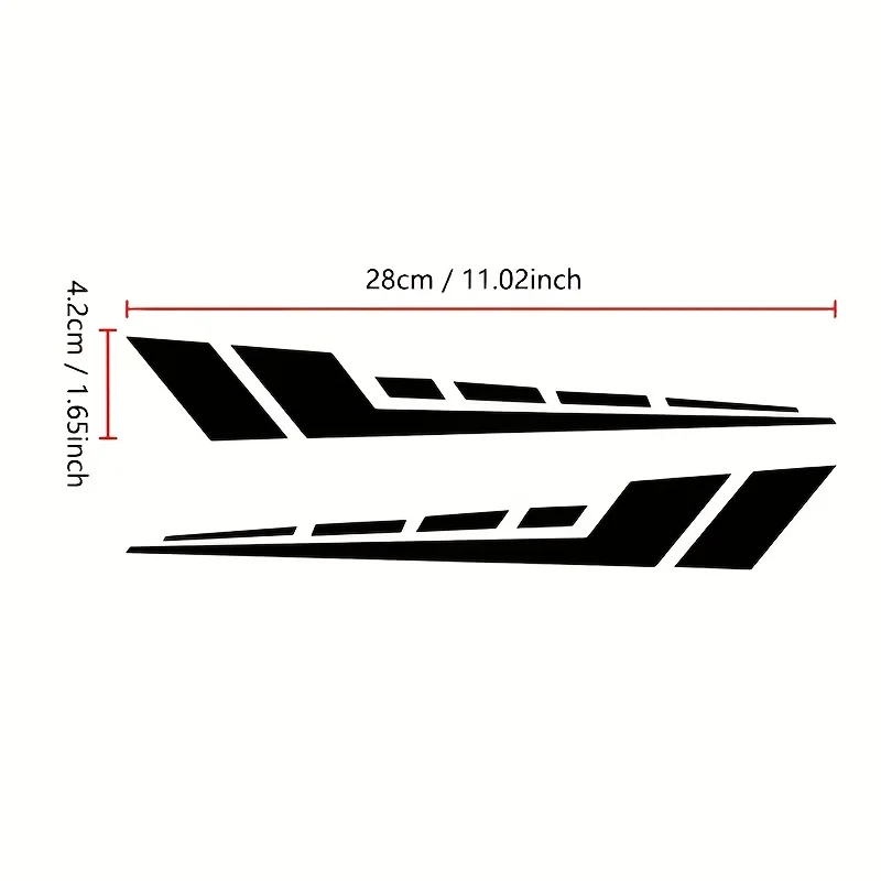 1Set Sporty Side Stripe Motocycle Vinyl Decal Waterproof Self-Adhesive for Side Profile Fairing Fuel Tank Car Door Side Skirt