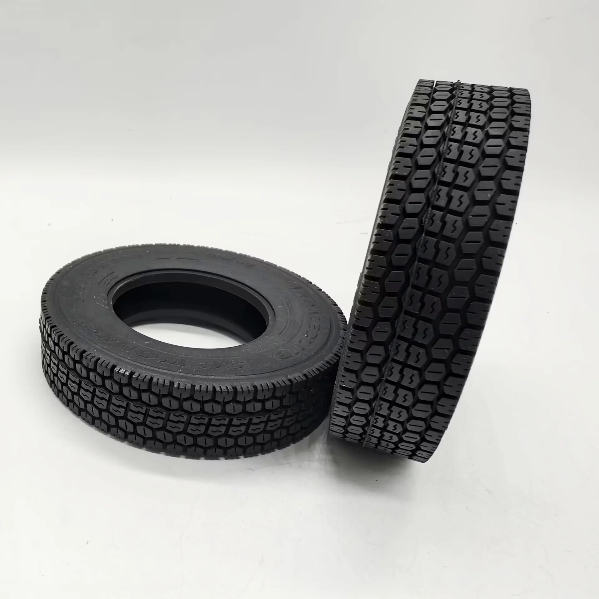 RC 1/14 1 Paar LKW-Simulationsreifen für Tamiya für Scania Man Actros LKW Anhänger Kipper DIY-Teile – Detail 4
