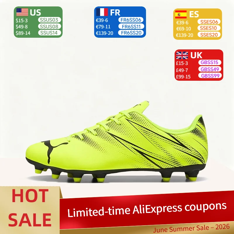 

PUMA Attacanto FG/AG Stylish,Unique,Fashionable,Comfortable,and Lightweight Low-Top Soccer Cleats for Men – Neon Green 107477-07