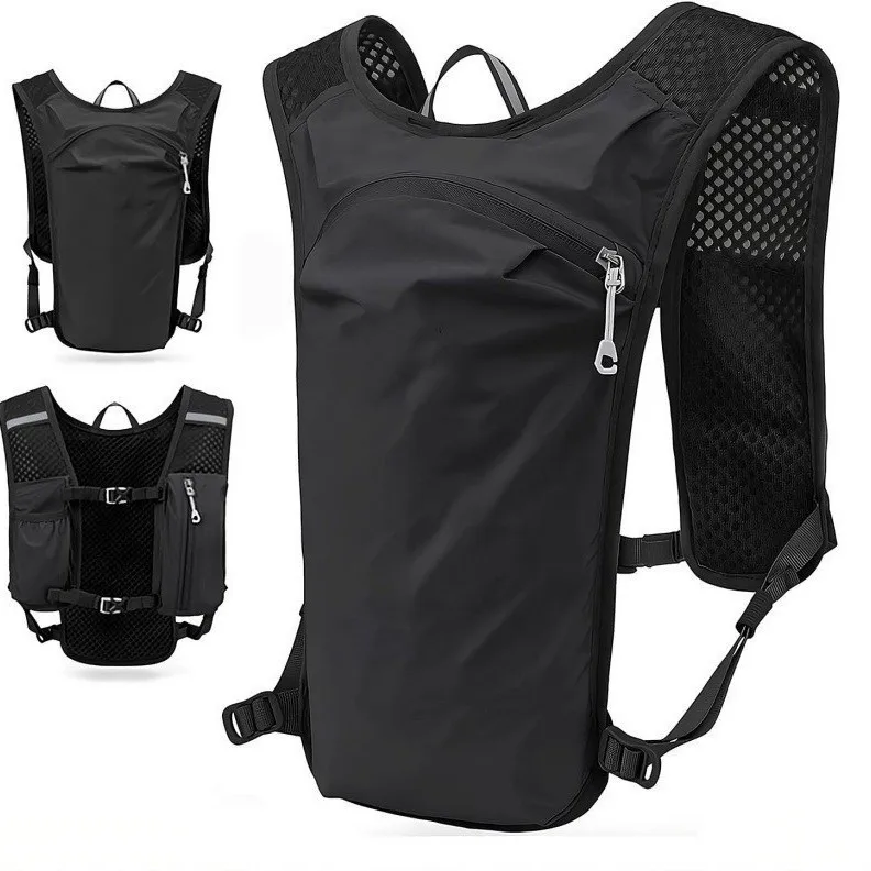 Lightweight Large Capacity Double Shoulder Sports Bag, Multi-use for Running Hiking Mountaineering With Water Bottle Pocket