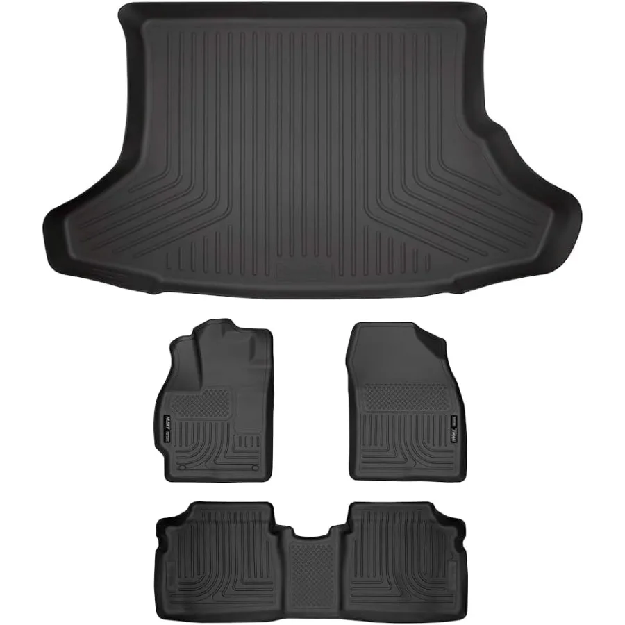 

Напольные вкладыши Weatherbeater для 20102011 Prius Base и 20122015 Prius 2 3 4 5 Persona Передние и второго ряда ковриков с Tr