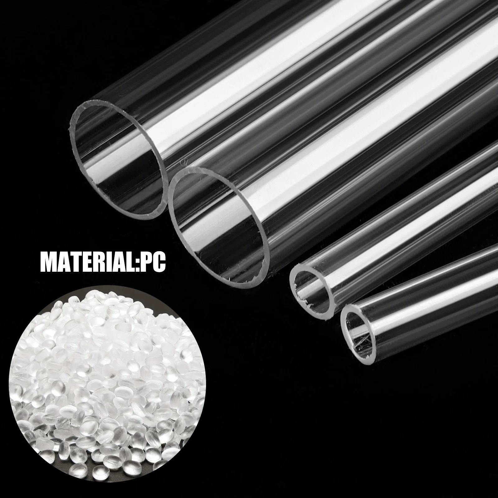 

4pcs Pc Transparent Tube Round Clear Tubing For Crafts Lightweight Durable Plastic Tubes Diy Advertising Signs Frames Dust
