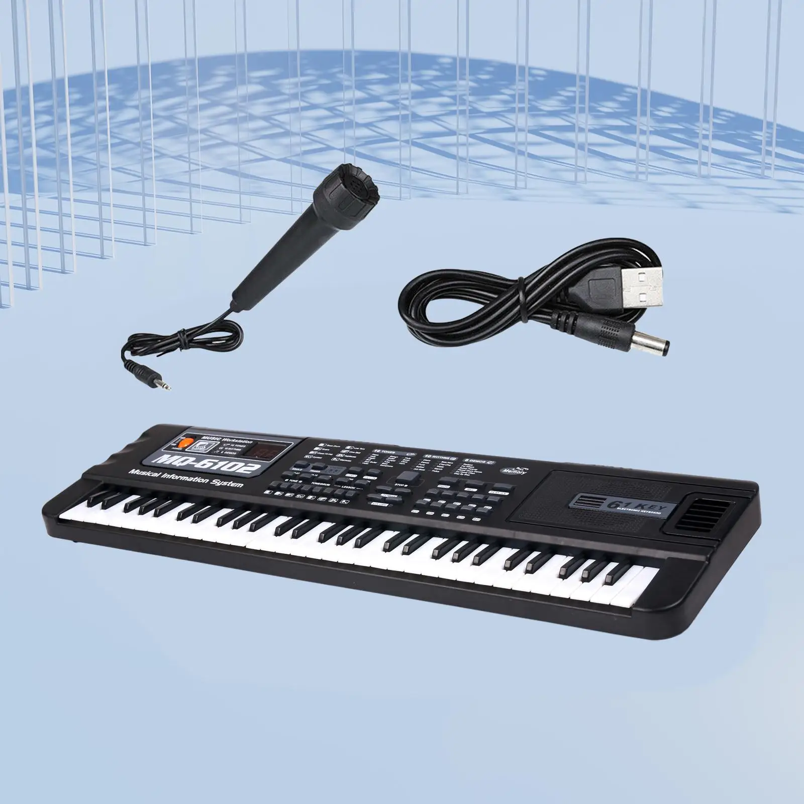 61 Key Electronic Keyboard with Mic for Stage Show for 3 4 5